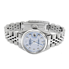 Afbeelding in Gallery-weergave laden, Rolex Datumjust horloge Jubileum roestvrij staal armband met witte diamant wijzerplaat