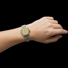 Afbeelding in Gallery-weergave laden, Rolex Datumjust horloge met champagnekleurige wijzerplaat, roestvrijstalen jubileumband P2