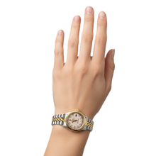 Afbeelding in Gallery-weergave laden, Rolex Datumjust horloge tweekleurige diamanten wijzerplaat Jubileum-stijl ivoor P2