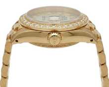 Afbeelding in Gallery-weergave laden, Rolex Datumjust piramide Romeinse wijzerplaat diamanten rand horloge voorzitter Stijl G