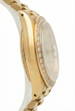 Afbeelding in Gallery-weergave laden, Rolex Datumjust rand Champagne-tapijtstok met wijzerplaathorloge voorzitter Stijl