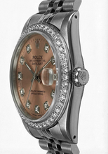 Afbeelding in Gallery-weergave laden, Rolex Datumjust roestvrij staal Horloge Roze Wijzerplaat Fg Middelgrote Rolex Roze Wijzerplaat Roestvrij