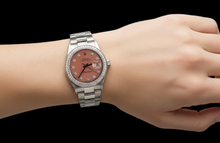 Afbeelding in Gallery-weergave laden, Rolex Datumjust roestvrij staal Oester Armband Diamant rand Wijzerplaat Horloge SNELLE INSTELLING