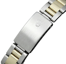 Afbeelding in Gallery-weergave laden, Rolex Datumjust tweekleurige dameshorloge met diamanten rand