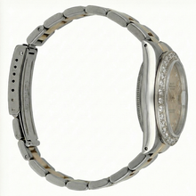 Afbeelding in Gallery-weergave laden, Rolex Datumjust tweekleurige dameshorloge met diamanten rand