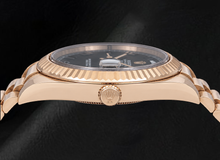 Afbeelding in Gallery-weergave laden, Rolex Day-Date II 41mm 218235 Roségoud Horloge met Zwarte Arabische Wijzerplaat en President-band