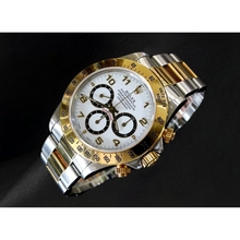 Afbeelding in Gallery-weergave laden, Rolex Daytona Cosmograph Roestvrij Staal en Geelgoud Horloge met Arabische Cijfers Wijzerplaat