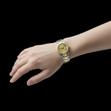 Afbeelding in Gallery-weergave laden, Rolex Horloge oester Armband Gecanneleerde Lunette Goud & roestvrij staal datumjust midden P5