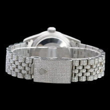 Afbeelding in Gallery-weergave laden, Rolex Iced Out Diamond 12 karaat 36 mm Romeinse wijzerplaat roestvrij staal horloge