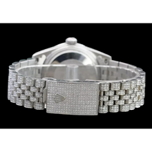 Afbeelding in Gallery-weergave laden, Rolex Iced Out Diamond 12 karaat 36 mm Romeinse wijzerplaat roestvrij staal horloge