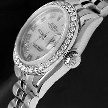 Afbeelding in Gallery-weergave laden, Rolex Lady-Datejust 26mm Wit Parelmoer Diamant Staal Dameshorloge
