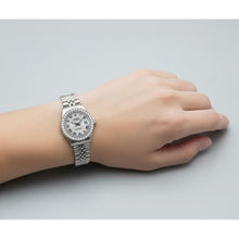 Afbeelding in Gallery-weergave laden, Rolex Lady-Datejust 26mm Wit Parelmoer Diamant Stalen Verborgen Sluiting Dameshorloge P4