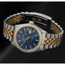 Afbeelding in Gallery-weergave laden, Rolex Two Tone met Edelsteen – zijaanzicht