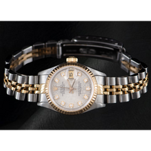Afbeelding in Gallery-weergave laden, Rolex Lady Datejust 26 mm Zilveren Diamanten Jubilee Wijzerplaat Tweekleurig Horloge