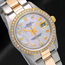 Afbeelding in Gallery-weergave laden, Rolex Lady Datejust Wit Parelmoer Diamant Wijzerplaat 31 mm Tweekleurige Oyster Armband Horloge