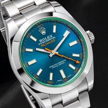 Afbeelding in Gallery-weergave laden, Rolex Milgauss 40mm 116400GV Blauwe Lichtgevende Wijzerplaat Roestvrij Staal Oyster-armband Horloge