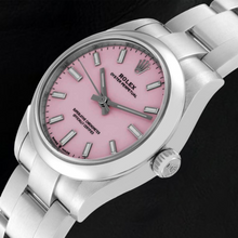Afbeelding in Gallery-weergave laden, Rolex Oester Doorlopend 31 mm snoeproze roestvrijstalen herenhorloge met lichtgevende wijzerplaat