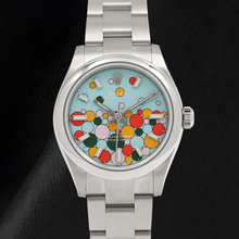 Afbeelding in Gallery-weergave laden, Rolex Oyster Perpetual 277200 31 mm Turkoois Celebration Wijzerplaat met Streepindexen Roestvrij Staal Horloge