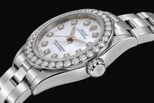 Afbeelding in Gallery-weergave laden, Rolex Oyster Perpetual 67193 26mm Wit Parelmoer Diamanten Wijzerplaat Roestvrij Staal Horloge