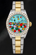 Afbeelding in Gallery-weergave laden, Rolex Oyster Perpetual 6748 31 mm Turquoise Celebration Lichtgevende Wijzerplaat met Streepindexen Tweekleurig Horloge