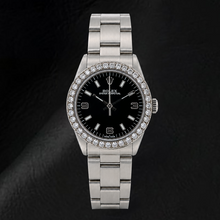 Afbeelding in Gallery-weergave laden, Rolex Oyster Perpetual 77080 31mm Roestvrij Staal Horloge met Zwarte Arabische Wijzerplaat