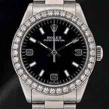 Afbeelding in Gallery-weergave laden, Rolex Oyster Perpetual 77080 31mm Roestvrij Staal Horloge met Zwarte Arabische Wijzerplaat