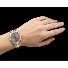 Afbeelding in Gallery-weergave laden, Edelsteen ring in Sterling Silver Two Tone Gold – profielaanzicht