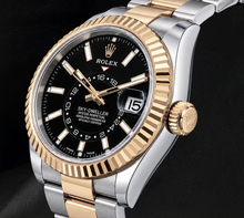 Afbeelding in Gallery-weergave laden, Rolex Sky-Dweller 326933 Zwarte Wijzerplaat 42mm Tweekleurig Horloge
