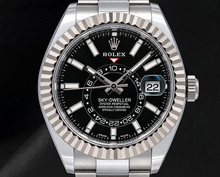 Afbeelding in Gallery-weergave laden, Rolex Sky-Dweller 326934 Zwarte Wijzerplaat 42mm Roestvrij Staal Oyster-armband Horloge