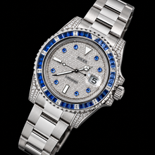 Afbeelding in Gallery-weergave laden, Rolex Submariner Datum 116610LN 40mm Diamanten Wijzerplaat Met Blauwe Saffier Horloge Roestvrij Staal