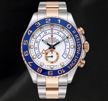 Afbeelding in Gallery-weergave laden, Rolex Yacht-Master II 116681 44mm Witte Wijzerplaat Blauwe Keramische Lunette Tweekleurig Horloge