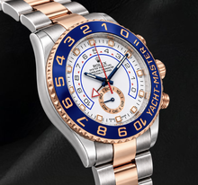Afbeelding in Gallery-weergave laden, Rolex Yacht-Master II 116681 44mm Witte Wijzerplaat Blauwe Keramische Lunette Tweekleurig Horloge
