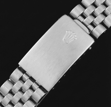 Afbeelding in Gallery-weergave laden, Rolex blauw roestvrijstalen jubileum Datumjust-horloge met dubbele rij diamanten wijzerplaat