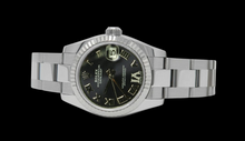 Afbeelding in Gallery-weergave laden, Rolex dame Datumjust 31 mm roestvrijstalen horloge met paarse diamanten wijzerplaat