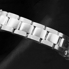 Afbeelding in Gallery-weergave laden, Rolex dame datum-just stalen horloge met Romeinse wijzerplaat