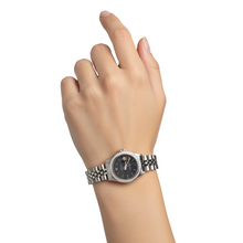 Afbeelding in Gallery-weergave laden, Rolex dameshorloge Roestvrij staal zwarte wijzerplaat Rolex Datum-serie horloge P4