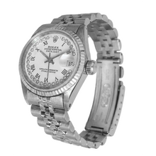 Afbeelding in Gallery-weergave laden, Rolex datumjust horloge diamanten wijzerplaat jubileumarmband roestvrij staal