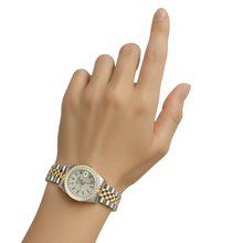 Afbeelding in Gallery-weergave laden, Rolex diamanten rand witte stok wijzerplaat horloge rand G Jubileum-armband P2