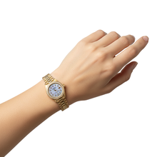 Afbeelding in Gallery-weergave laden, echte round diamant 0.20karaat watch met diamantaccenten