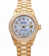Afbeelding in Gallery-weergave laden, echte round diamant 0.20karaat watch zijaanzicht