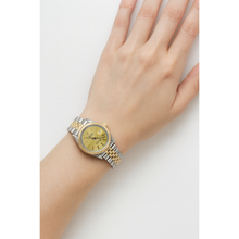 Afbeelding in Gallery-weergave laden, Rolex roestvrij staal en goud jubileum champagne stok wijzerplaat Datumjust dameshorloge P2