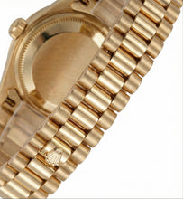 Afbeelding in Gallery-weergave laden, Rolex voorzitter Stijl Horloge Blauwe diamanten wijzerplaat rand Datumjust Geel goud