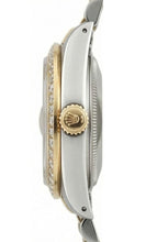 Afbeelding in Gallery-weergave laden, Rolex zilveren diamanten wijzerplaat Datumjust dameshorloge tweekleurige armband