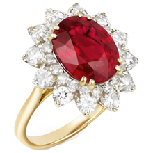 Afbeelding in Gallery-weergave laden, echte round robijn 4.50karaat ring close-up detail