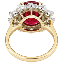 Afbeelding in Gallery-weergave laden, echte round robijn 4.50karaat ring op wit