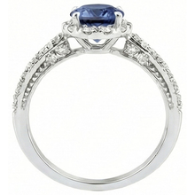 Afbeelding in Gallery-weergave laden, echte round saffier 2.50karaat ring op wit