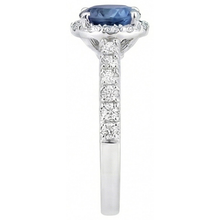 Afbeelding in Gallery-weergave laden, echte round saffier 2.50karaat ring profielweergave