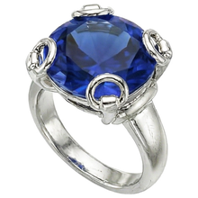 Afbeelding in Gallery-weergave laden, Natuurlijke Saffier Ring 7.01ct - Witgoud 14K