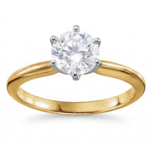 Afbeelding in Gallery-weergave laden, Ronde Echte Natuurlijke uit de a aarde gewonnen Diamant 3.52 Ct. Solitaire Ring Tweekleurig Sieraad