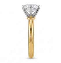 Afbeelding in Gallery-weergave laden, Ronde Echte Natuurlijke uit de a aarde gewonnen Diamant 3.52 Ct. Solitaire Ring Tweekleurig Sieraad